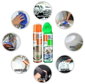 Upgrade Top Brush With Multi purpose Foam Cleaner Spray 650ml for Interior Cleaning