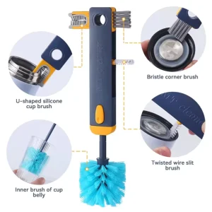 Upgraded Cleaning Brush Tiny Bottle Cup Lid Detail Brush Crevice Cleaning Brush