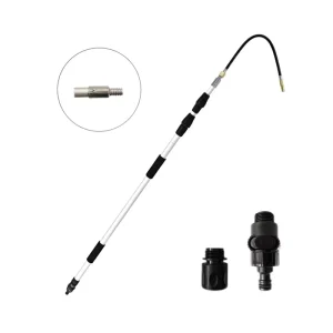 VITOP Reusable Aluminum Gutter Cleaner with Adjustable Water Flow Modes Push Button Switch for Ground Level 3M Use Black Yellow