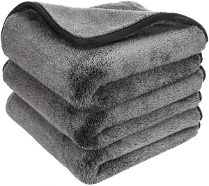 Vehicle Equipment Cleaning Products 1400GSM Microfiber Towel Micro Fiber Coral Fleece Towel Plush Microfiber Towels