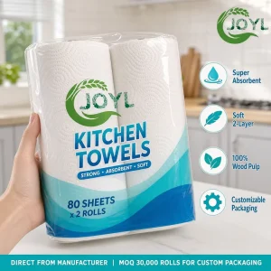 Virgin Wood Kitchen Paper Towel Rolls 2 3 PLY Soft and Effective Absorbent Disposable Kitchen Towel for Dish Cleaning