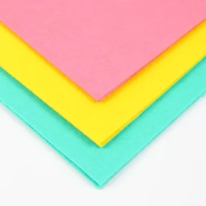 Viscose and Polyester Yellow Nonwoven Fabric Cleaning Cloth, Non-woven Kitchen Cloth