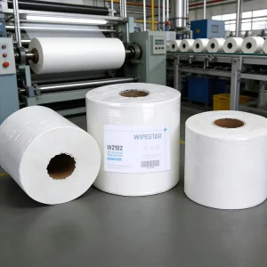 WIPESTAR Industrial Wiping Wipes Polyester Square Exceptional Water Oil Absorption Lint-Free Durable 55g Non-Woven Roll Food