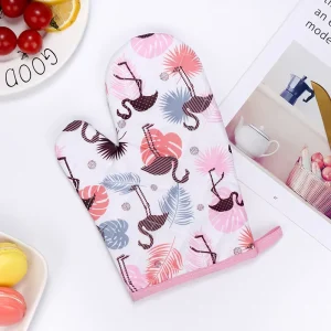 WML081Custom Personalized Printed Heat Resistant Oven Mitts Household Microwave Baking Anti scald Gloves