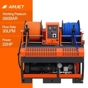 WS3030 Max 4350ps 8gpm Sewer Jetter Gasoline GX690 22HP Drain Pipe Sewer Pipeline Dredging Cleaning Machine