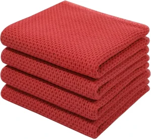 Waffle Weave Kitchen Towel Hanging Kitchen Towel Honeycomb Set Dish Towels for Kitchen