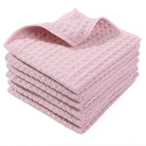 Waffle Weave Kitchen Towels Thick Microfiber Dish Drying Absorbent Tea Hand Towel Lint Free Kitchen Towel