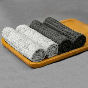 Waffle Weave Microfiber Kitchen Dish Towels Super Absorbent 80% Polyester 20% Polyamide for Car Detailing Drying Dishes