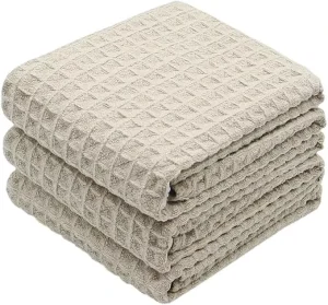 Waffle Weave Microfiber Kitchen Towels Ultra Absorbent Quick Dry Lint Free Dish Cloths for Multi surface Cleaning Bulk Available