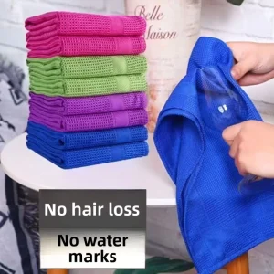 Waffle textured square Tea Towel Kitchen Cleaning Cloth Glass Wipe Highly Absorbent Lint free All purpose Scrubbing Towel