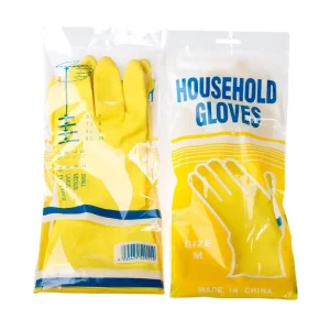 Washable Rubber Dip Glove Household Reusable Cleaning Dishwashing Gloves
