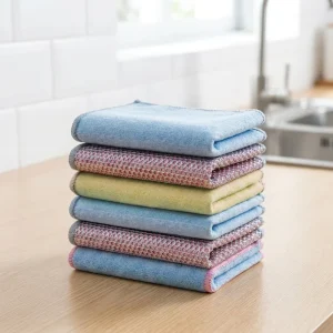Washable Silver Mesh Microfiber Kitchen Cleaning Towel for Pots and Pans Cleaning