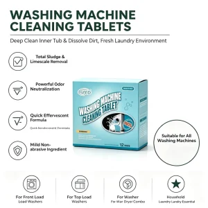 Washing Machine Cleaner Tablets Eco Friendly Washer Machine Cleaning Tablets Safe Wash Machine Full Deodorizer Descaler