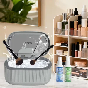Washing Machine High frequency Vibration Ultrasonic Cleaner with Cleaning Solution for Makeup Brush and Beauty Tools