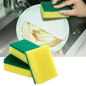 Washing Sponge Scouring Pad Kitchen Non Scratch Scrub Sponges for Dishes Cleaning Sponge Stands up to Stuck on Grime