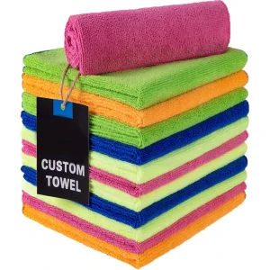 Water Absorption Microfiber Cleaning Cloth Colored Household Kitchen Towel Car Washing High-Efficiency Dust Removal Washcloth