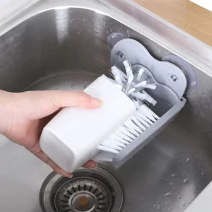 Water Bottle Cleaning Brush Glass Cup Washer with Suction Base Bristle Brush for Beer Cup Long Leg Cup Red Wine Glass
