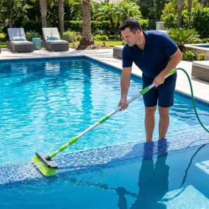 Water Fed Car Wash Brush Aluminum Telescopic Handle Soft Bristle for Exterior Detailing Surface Deep Cleaning