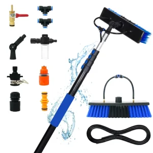 Water Fed Pole Kit Adjustable Solar Panel Cleaner Tool Telescopic Pole Brush Window Cleaning Equipment
