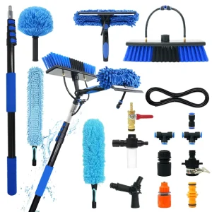 Water Fed Telescopic Pole with Cleaning Brush for Commercial Solar Panel Cleaning