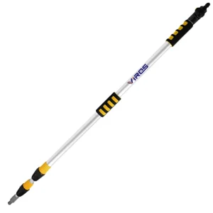 Water Fed Telescopic Pole with Replaceable Multi Brush Heads and American Screw Thread for Truck Cleaning Car Use