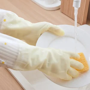 Waterproof and Durable PVC Reusable Kitchen Gloves for Dishwashing and Laundry Factory Sale for Home Use