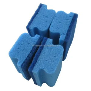 Wave Sponge Dish Cleaning Pad Odor Free and Non Scratch Double Sided Scrubbing Sponge