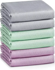 Wearable Towel Custom Oeko Tex Towels Reusable Lint Free Absorbent Fish Scale Microfiber Glass Cloth