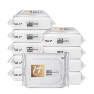 Wet Wipes 99.9% Effective Alcohol Free Antibacterial Eco Friendly Soft Antiseptic Cleansing Wipes for Disinfection