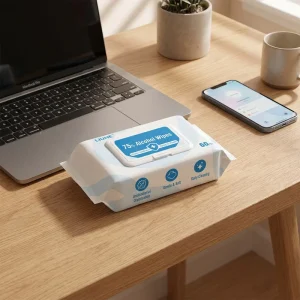 Wet Wipes Custom 60 Sheets Per Pack Direct Factory High quality Ingredients Alcohol Wipes