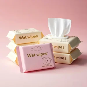 Wet Wipes Plastic Flat Bag Wipes Pouch Custom logo Wet Wipe Packaging Bag for Baby Face Cleaning with Lid