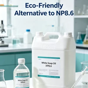 White Activated Carbon Adsorbent XP8.6 APEO Free NP8.6 Substitute Textile Soaping Degreasing Scouring Auxiliary 38.34%