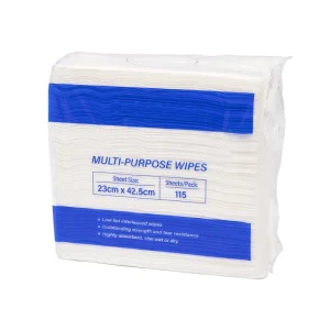 White Non Woven Fabric Cleaning Cloths Low Lint Folded High Absorbency Reusable Dual Use for Dry and Wet