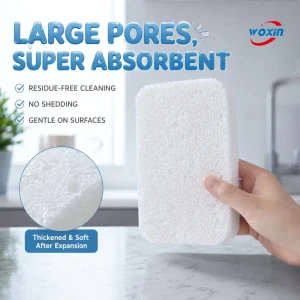 White Oval shaped Heavy Duty Biodegradable Wood Pulp Cellulose Grout Cleaning Sponge Sponges & Scouring Pads