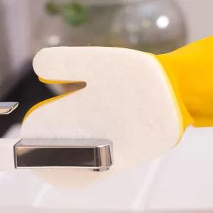 White Sponge Scouring Pad Latex Cleaning Gloves Household Rubber Gloves Multi Purpose Cleaning Model