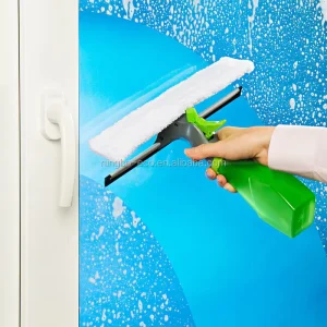 Window Cleaner Glass Cleaning Tools Microfiber Spray Squeegee Shower Wiper Double Sides With Bottle Soap