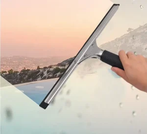 Window Cleaning Stainless Steel Window Glass Scraper for Shower Doors Bathroom Window and Car Glass Wiper