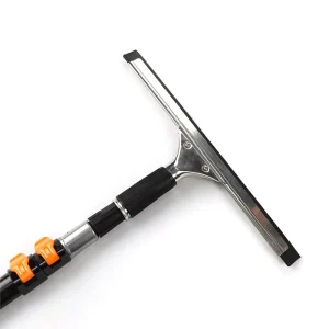 Window Cleaning Tool Eco Friendly Durable Squeegee Rubber Stainless Steel Wiper with Telescopic Pole