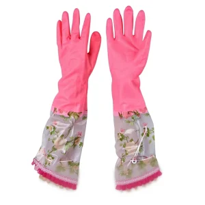Winter Kitchen Dishwashing Household Latex Gloves Thickened Waterproof Wear Resistant Non Slip Oil Proof Cleaning Gloves