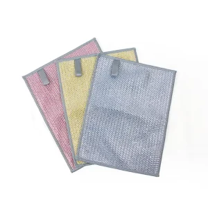 Wire Dishwashing Rags Wire Mesh Cleaning Cloth Non Scratch Steel Wire Dishcloth Kitchen Towel