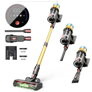 Wireless Handheld Vacuum Cleaner Home Cleaning Appliance 650W 0.8L Dust Bin 60mins Working Time 2200mAh 100 240V CE Gold