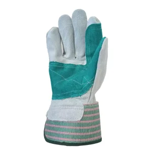 Womens Soft Leather Work Gloves Stretch Spandex Back Touch Sensitive Durable for Gardening DIY Household Chores