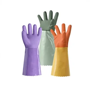 Women’s Thick PVC Fleece lined Kitchen Gloves Durable Waterproof Oil proof & Wear resistant