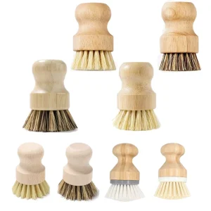 Wood Dish Brush Sisal Custom Kitchen Cleaning Palm Scrub Dish Brush Wooden Bamboo Dish Washing Brush Household Cleaning Tool