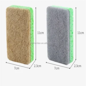 Wood Pulp Dishes Sponge Kitchen Dishwashing Cleaning Scrub Sponge Pack Non Scratch Cellulose Kitchen Sponge