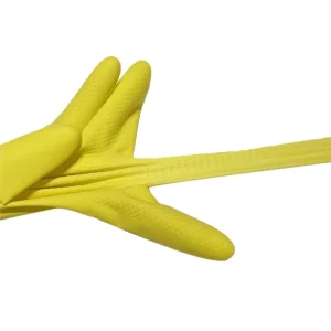 Work Household Cleaning Natural Yellow Rubber Latex Gloves