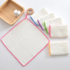 Woven Cotton Square Kitchen Towel Antimicrobial & Quick Dry Eco Friendly for Dish Washing in Kitchens and Restaurants