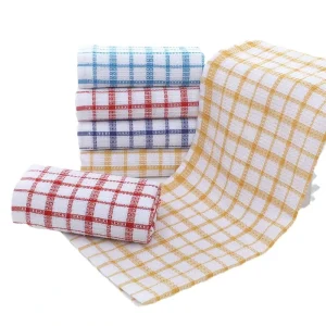 Woven Jacquard Plaid Cotton Kitchen Towels Multicolor 28*40cm Higher Quality Absorbent Tea Towels for Kitchen Use