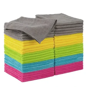 Woven Microfiber Towel for Kitchen Dish Glass Home Daily Use Lint Free Absorbent Cleaning Cloth Professional Polishing