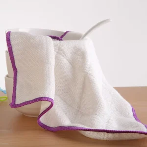 Woven Square Towel Cleaning Reusable Square Pattern Kitchen Towel